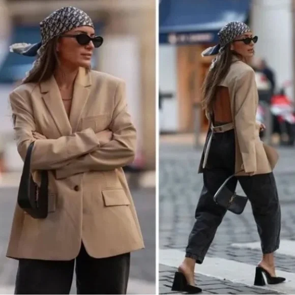 Zara Women's Beige Blazer - Picture 3 of 13